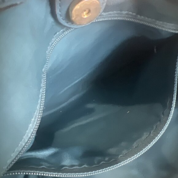 Coach Lily(2017) Teal Blue Pebbled Leather Handbag Purse Shoulder Bag - Picture 12 of 12